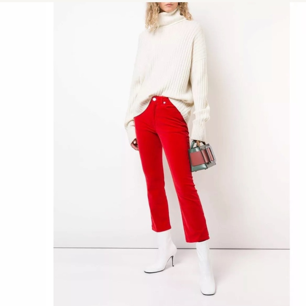 Re/Done Red Cropped Jeans